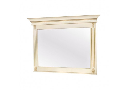 Зеркало Палермо Ваниль/Патина Золото со структрой дерева