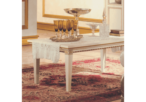 Столик журнальный Палермо Белый/Патина серебро со структурой дерева