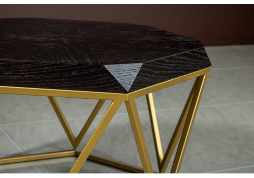 Столик Бруно Латунь/Мореный дуб