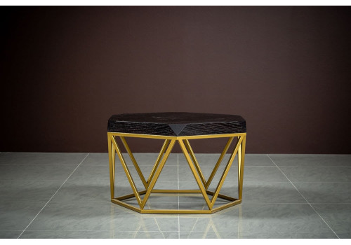 Столик Бруно Латунь/Мореный дуб