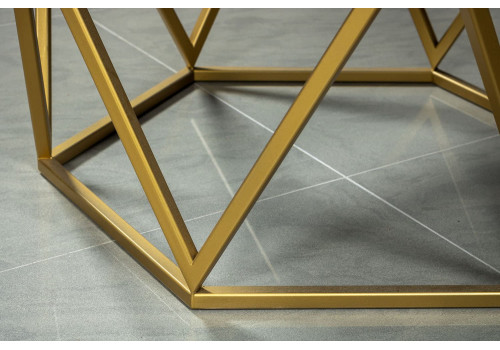 Столик Бруно Латунь/Мореный дуб