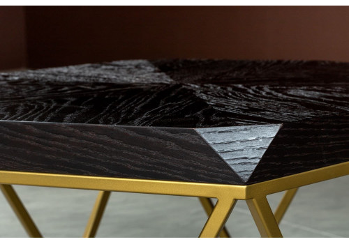 Столик Бруно Латунь/Мореный дуб