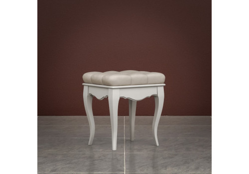 Пуф Тиволи WOOD, Молочный/Ясень