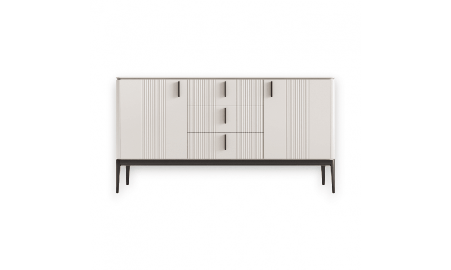 Комод 2 дверки 3 ящика Тревизо, Молочный