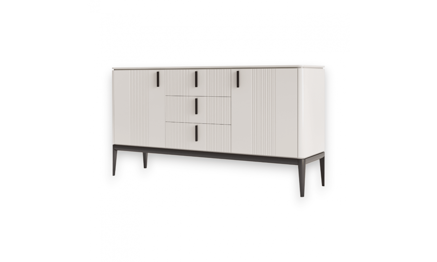 Комод 2 дверки 3 ящика Тревизо, Молочный