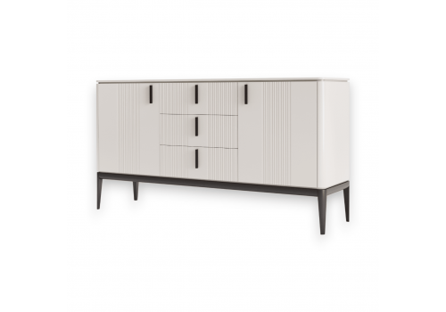 Комод 2 дверки 3 ящика Тревизо, Молочный