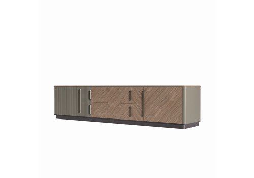 Тумба ТВ большая Валенсия, Хаки/Эвкалипт Шато