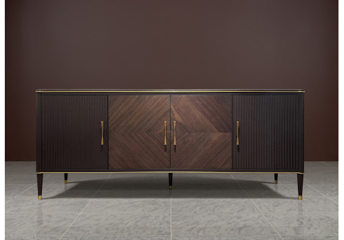 Комод 4 ств, Венеция, моккачино/орех американский