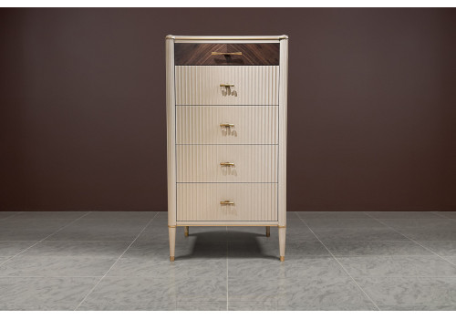 Комод высокий, Венеция, меланж/орех американский