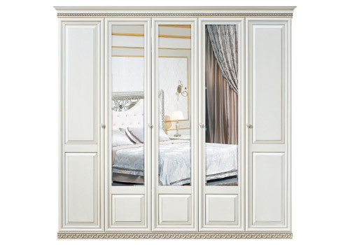 Спальня Берта жемчуг 5-ств 1,8м с туалетным столом