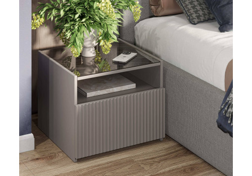 Тумба Афина серый прикроватная