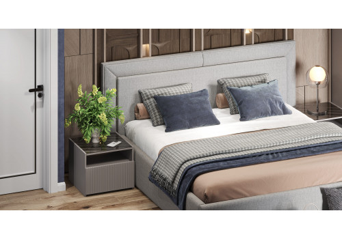 Кровать Афина серый 180х200