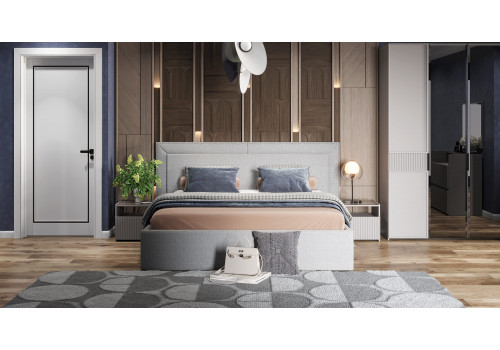 Кровать Афина серый 180х200