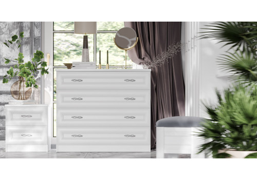 Спальня Анет белый 4-ств 1,8м с комодом