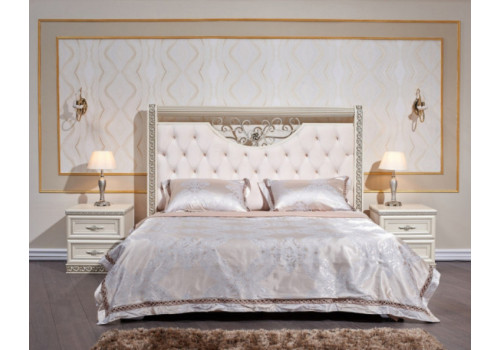 Кровать Берта жемчуг 140х200