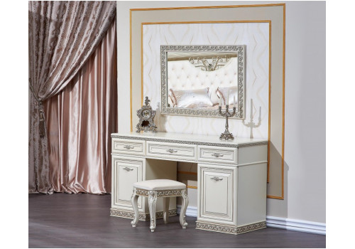 Спальня Берта жемчуг 4-ств 1,6м с туалетным столом
