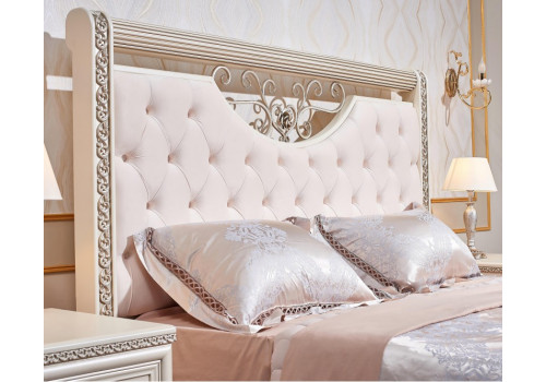 Спальня Берта жемчуг 3-ств 1,4м с комодом