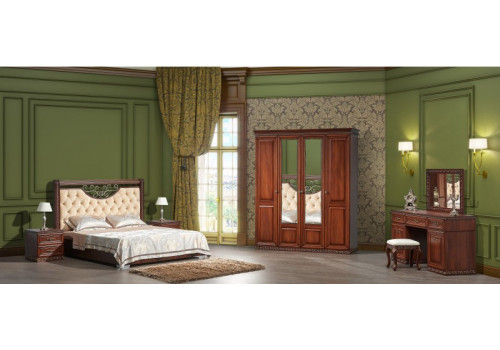 Спальня Берта фарина орех 4-ств 1,6м с туалетным столом