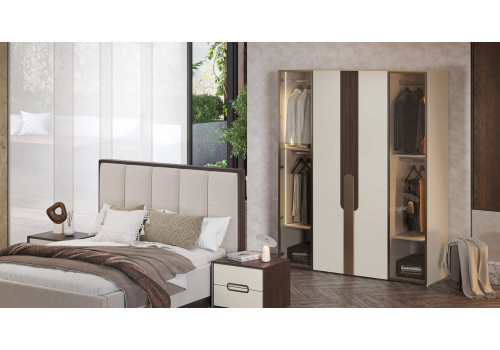 Спальня Диана Венге крем 4-ств 1,6м с комодом