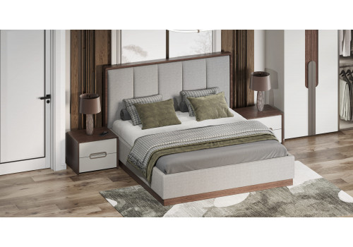 Спальня Диана Венге серый кашемир 4-ств 1,6м с комодом