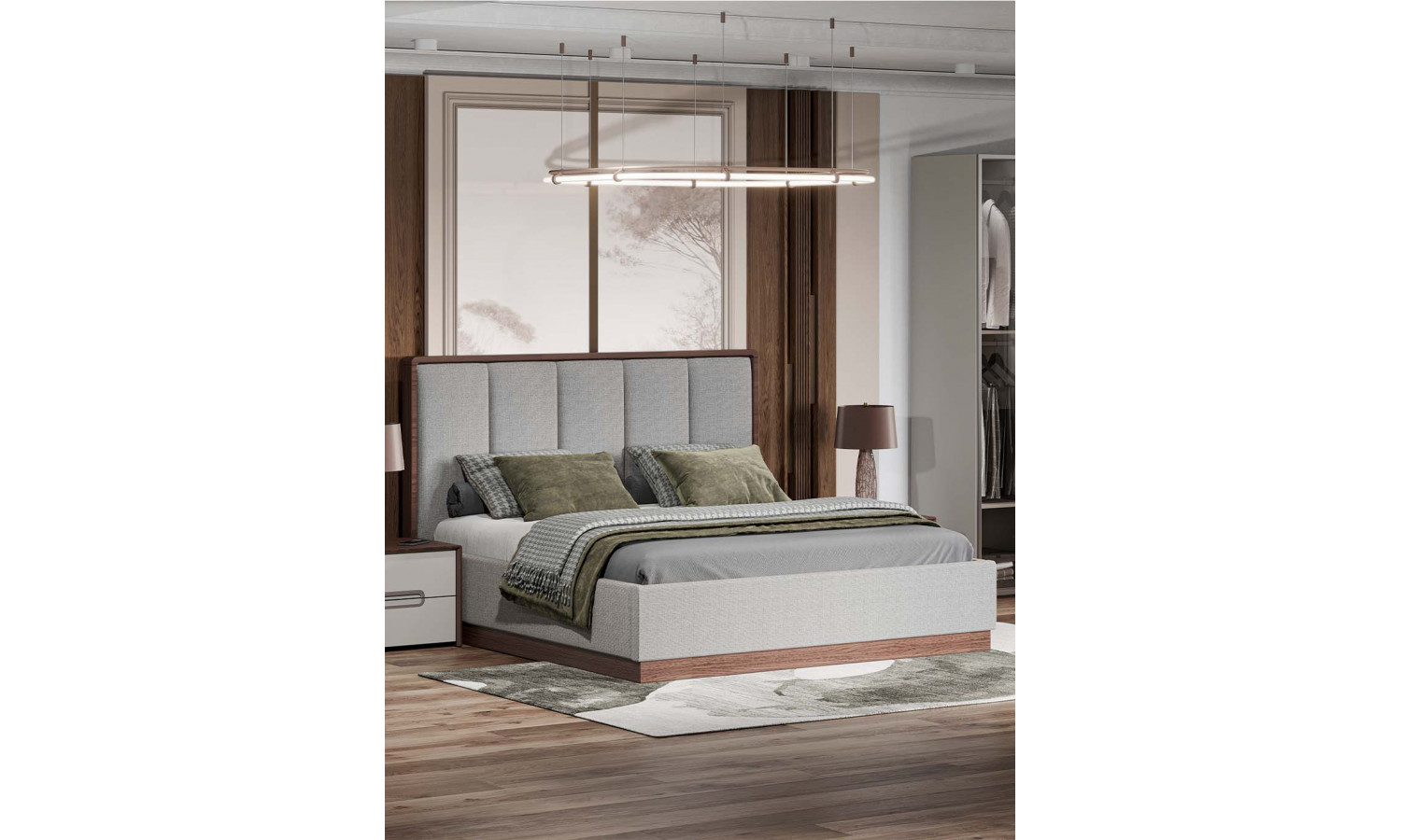 Кровать Диана Венге серый кашемир 160х200