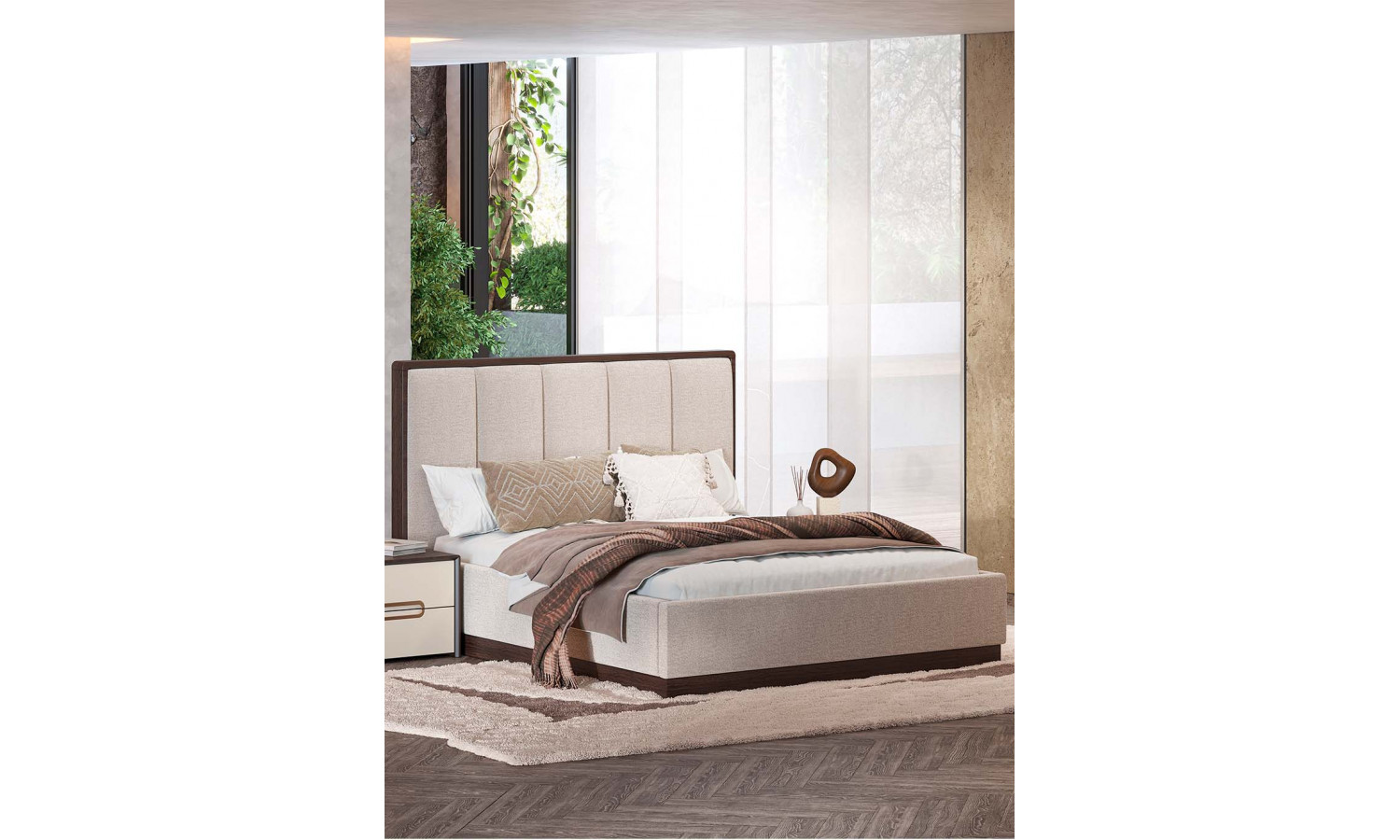 Кровать Диана Венге крем 160х200