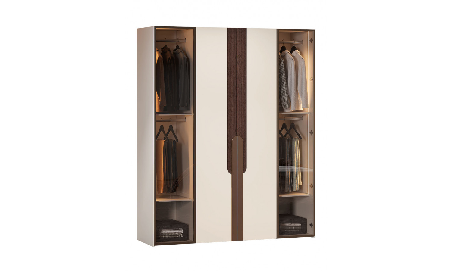 Шкаф Диана Венге крем 4-ств