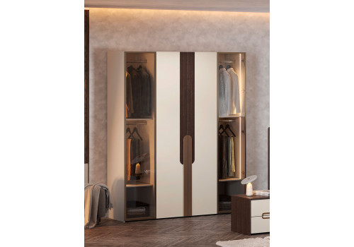 Шкаф Диана Венге крем 4-ств