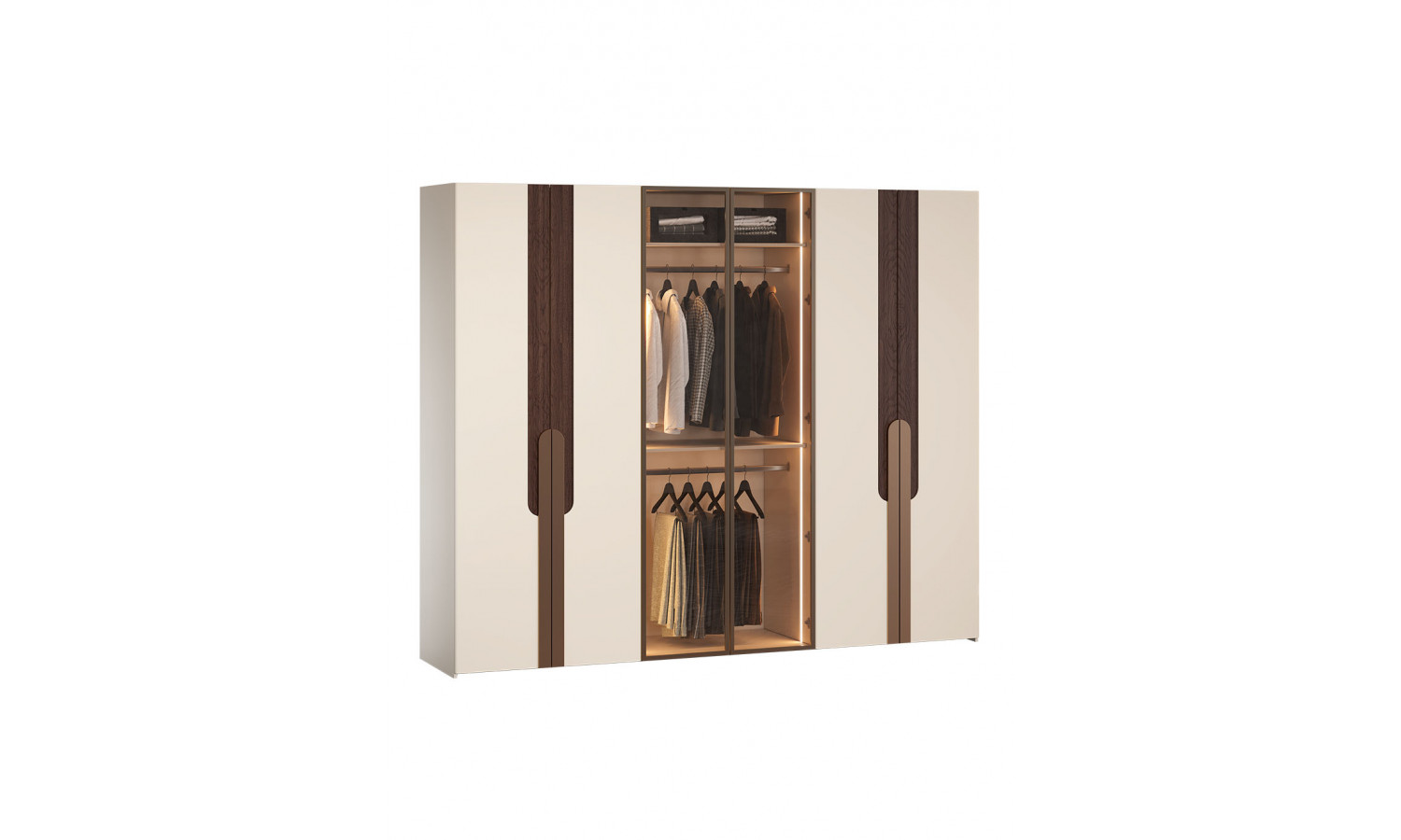 Шкаф Диана Венге крем 6-ств