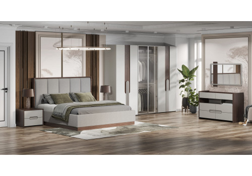 Спальня Диана Венге серый кашемир 6-ств 1,8м с комодом