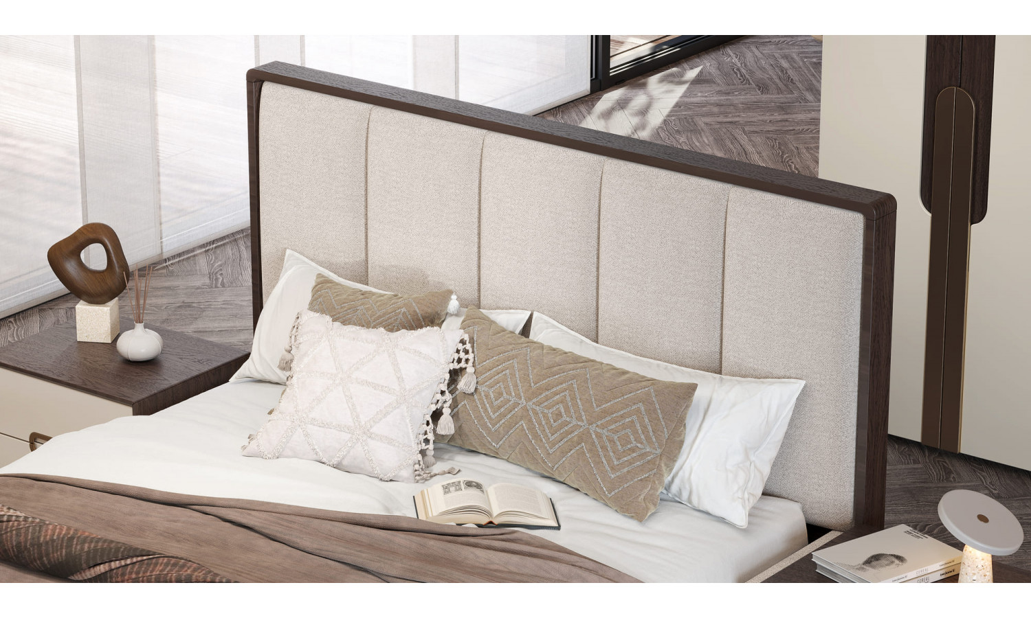 Спальня Диана Венге крем 4-ств 1,6м с комодом