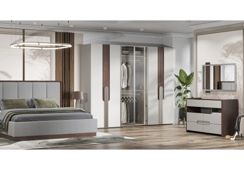 Спальня Диана Венге серый кашемир 6-ств 1,8м с комодом