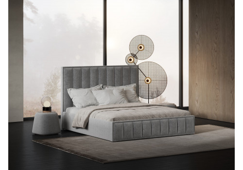 Кровать интерьерная Эмили серый 160х200