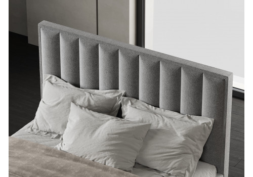 Кровать интерьерная Эмили серый 160х200