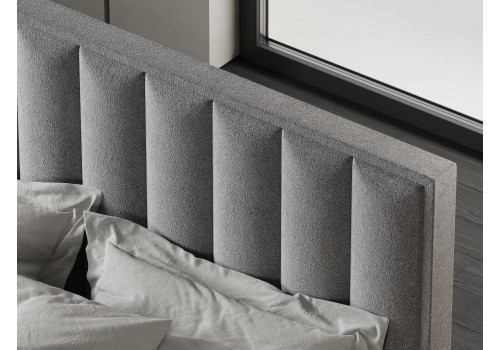 Кровать интерьерная Эмили серый 160х200