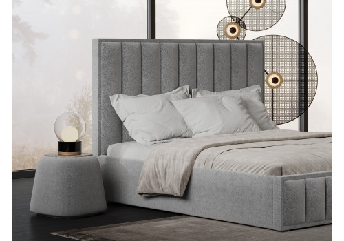 Кровать интерьерная Эмили серый 160х200