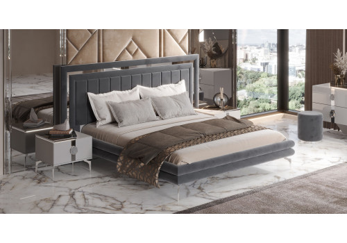 Спальня Грация серый серебро 5-ств 1,8м