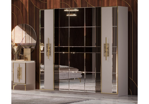 Спальня Грация бежевый золото 5-ств 1,8м