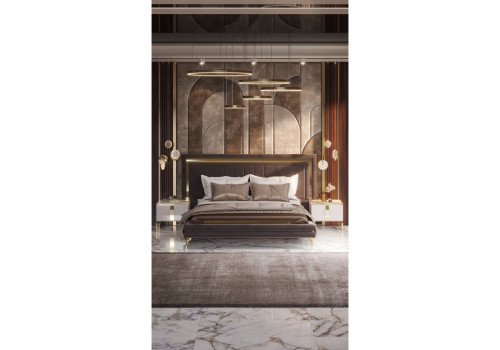 Спальня Грация бежевый золото, коричневый 4-ств 1,6м