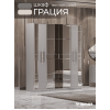 Шкаф Грация Серый Серебро  4-ств