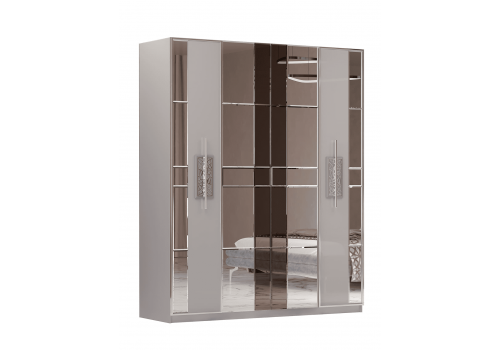 Шкаф Грация Серый Серебро  4-ств