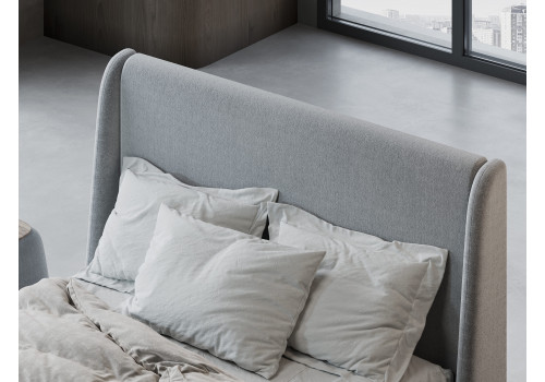 Кровать интерьерная Камила серый 160х200