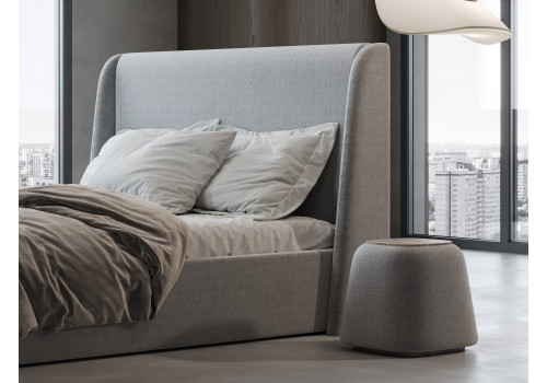 Кровать интерьерная Камила серый 160х200