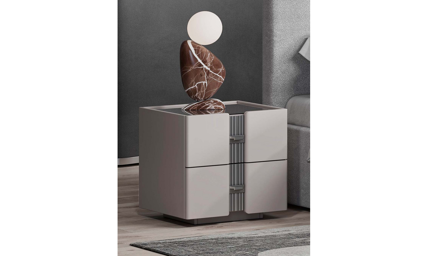 Тумба Леонардо Серый кашемир прикроватная