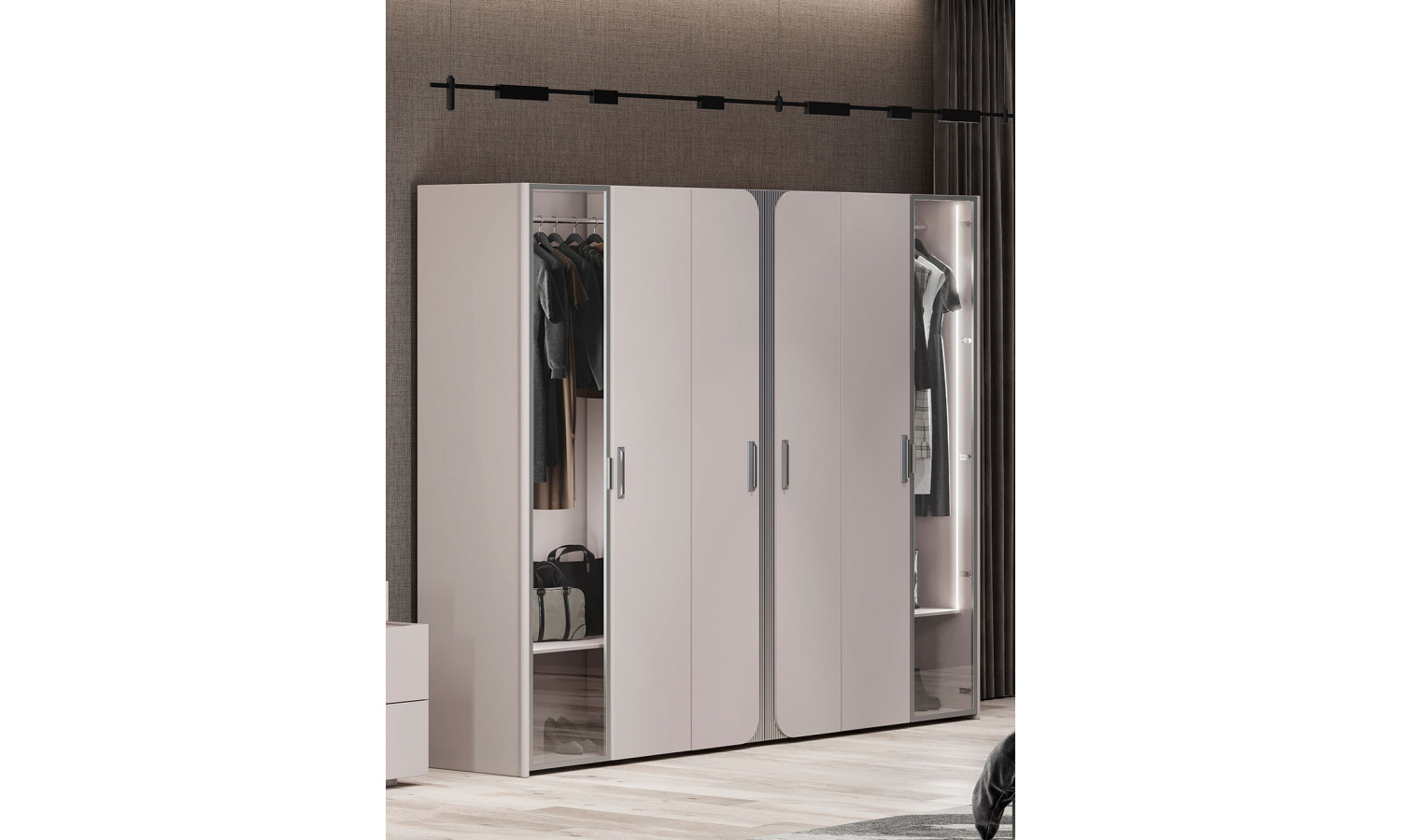 Шкаф Леонардо Серый кашемир 6-ств