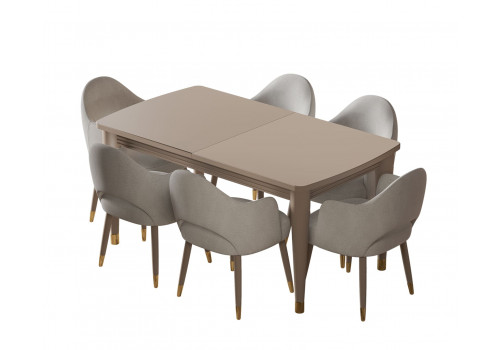 Столовая Мадрид бежевый золото