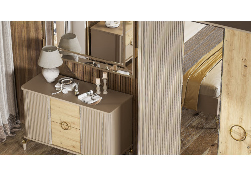 Спальня Мадрид бежевый 4-ств 1,6м