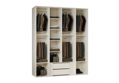 Шкаф Мадрид бежевый 4-ств