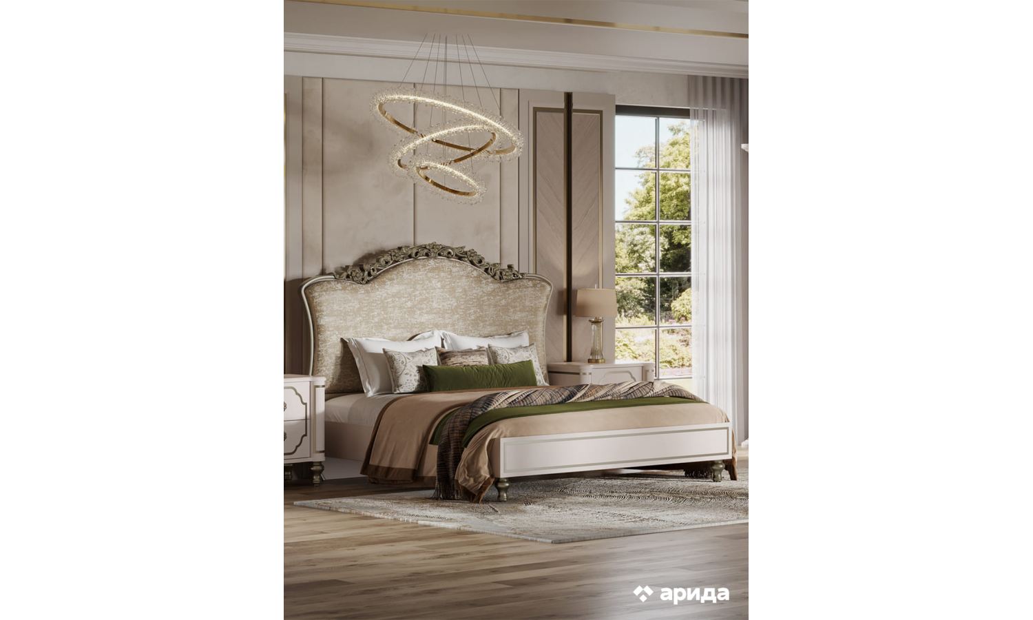 Спальня Мария Бежевый 6-ств 1,8м