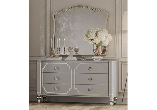 Комод Мария платина серая